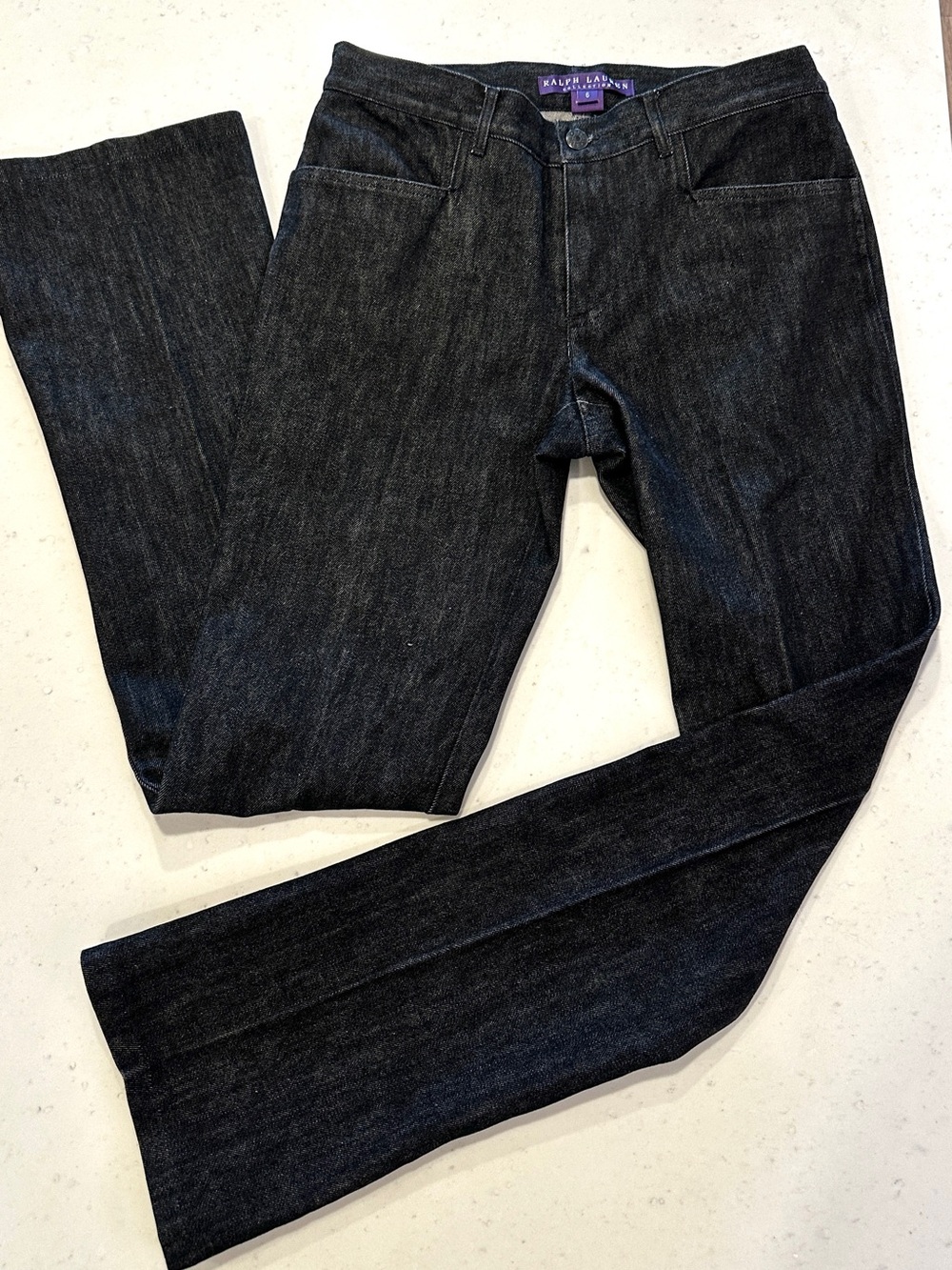 NWOT Ralph Lauren Purple Label Dark Jeans Size 6 Designer Luxury Straight Leg